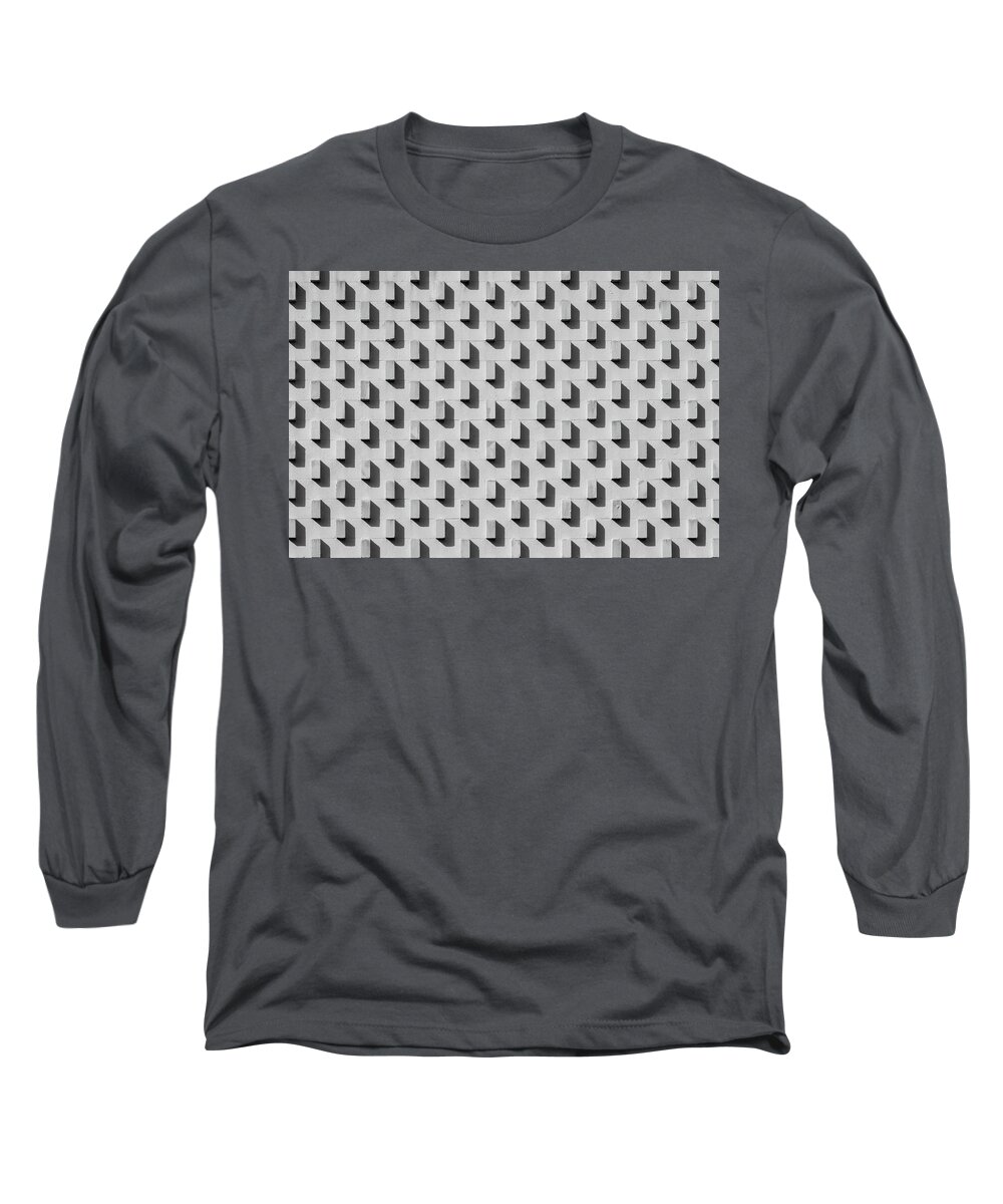 Abstract Long Sleeve T-Shirt featuring the photograph Chequerboard Minimal by Stuart Allen