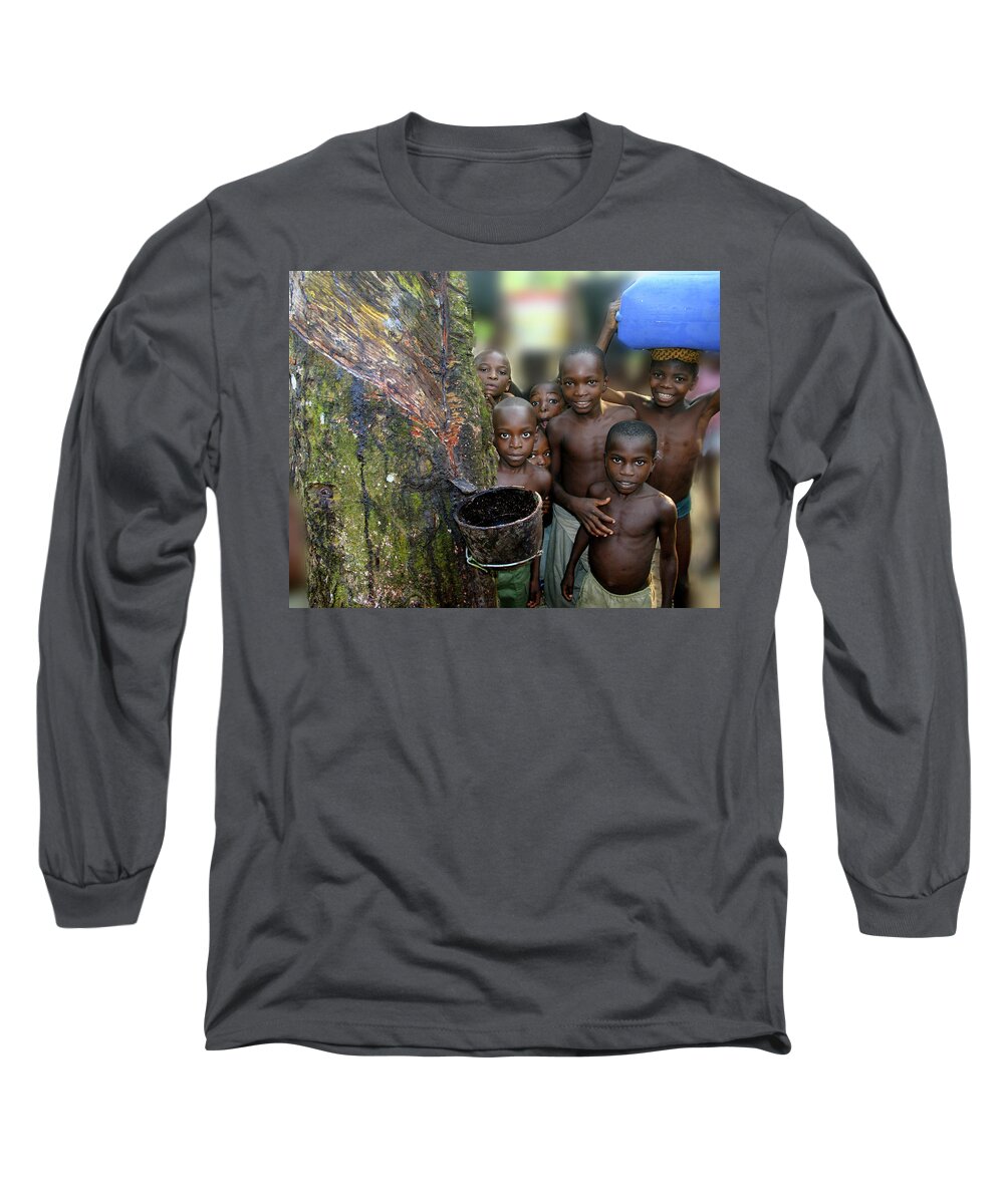 Boys Long Sleeve T-Shirt featuring the photograph Children of the Rubber Forest by Wayne King