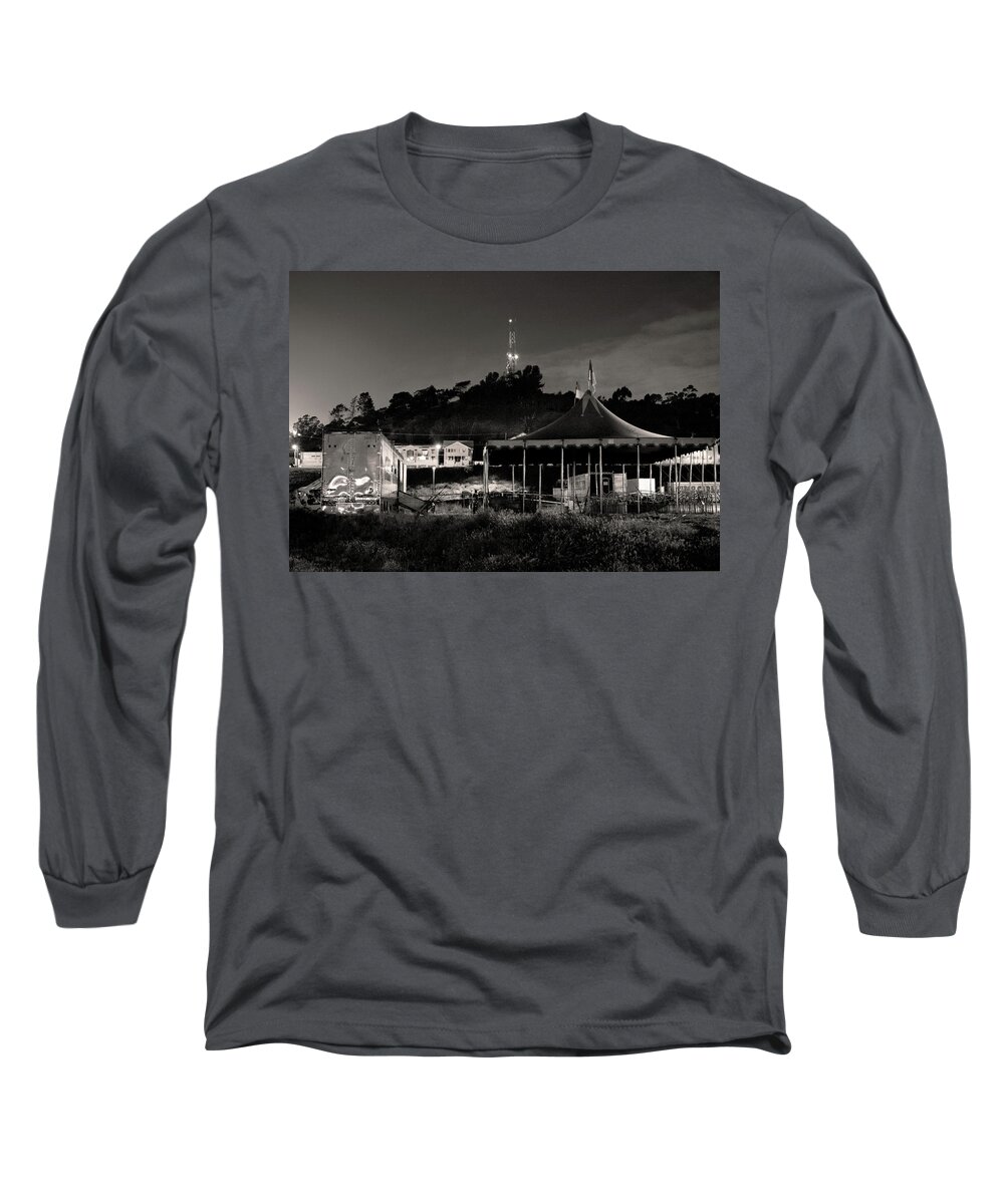 Circus Long Sleeve T-Shirt featuring the photograph Circus after dark by Eyes Of CC