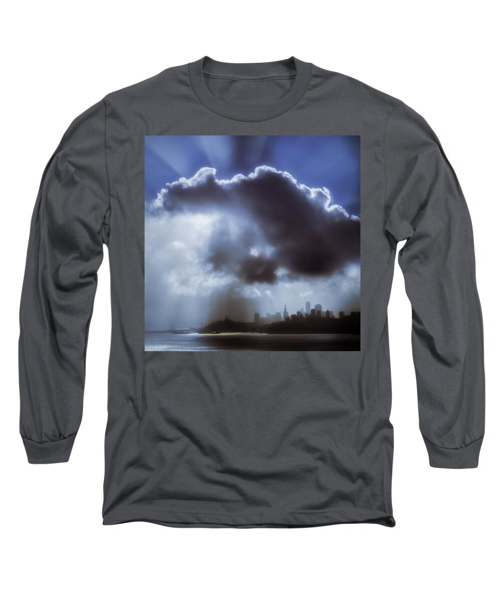 Cloud Long Sleeve T-Shirt featuring the photograph Cloud over San Francisco by Donald Kinney