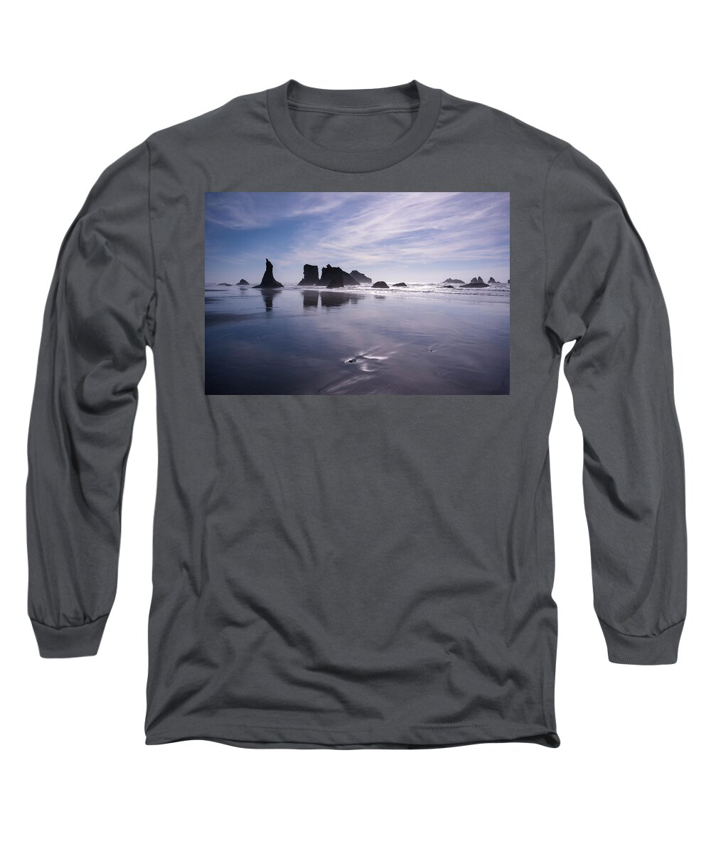Beach Long Sleeve T-Shirt featuring the photograph Coastal Reflections by Steven Clark