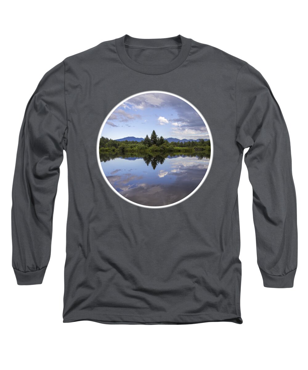 Coffin Long Sleeve T-Shirt featuring the photograph Coffin Pond Cutout Circle by White Mountain Images