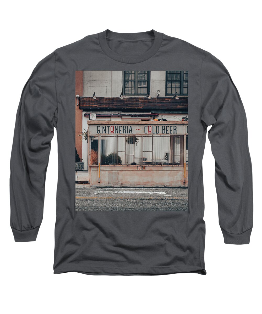 Street Scene Long Sleeve T-Shirt featuring the photograph Cold Beer by Steve Stanger