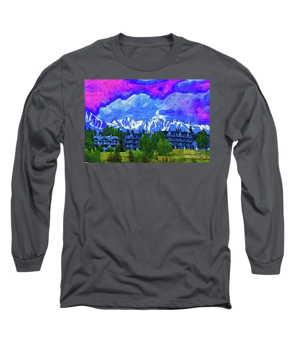 Colorado Long Sleeve T-Shirt featuring the digital art Colorado Vacation In Fauvism by Kirt Tisdale