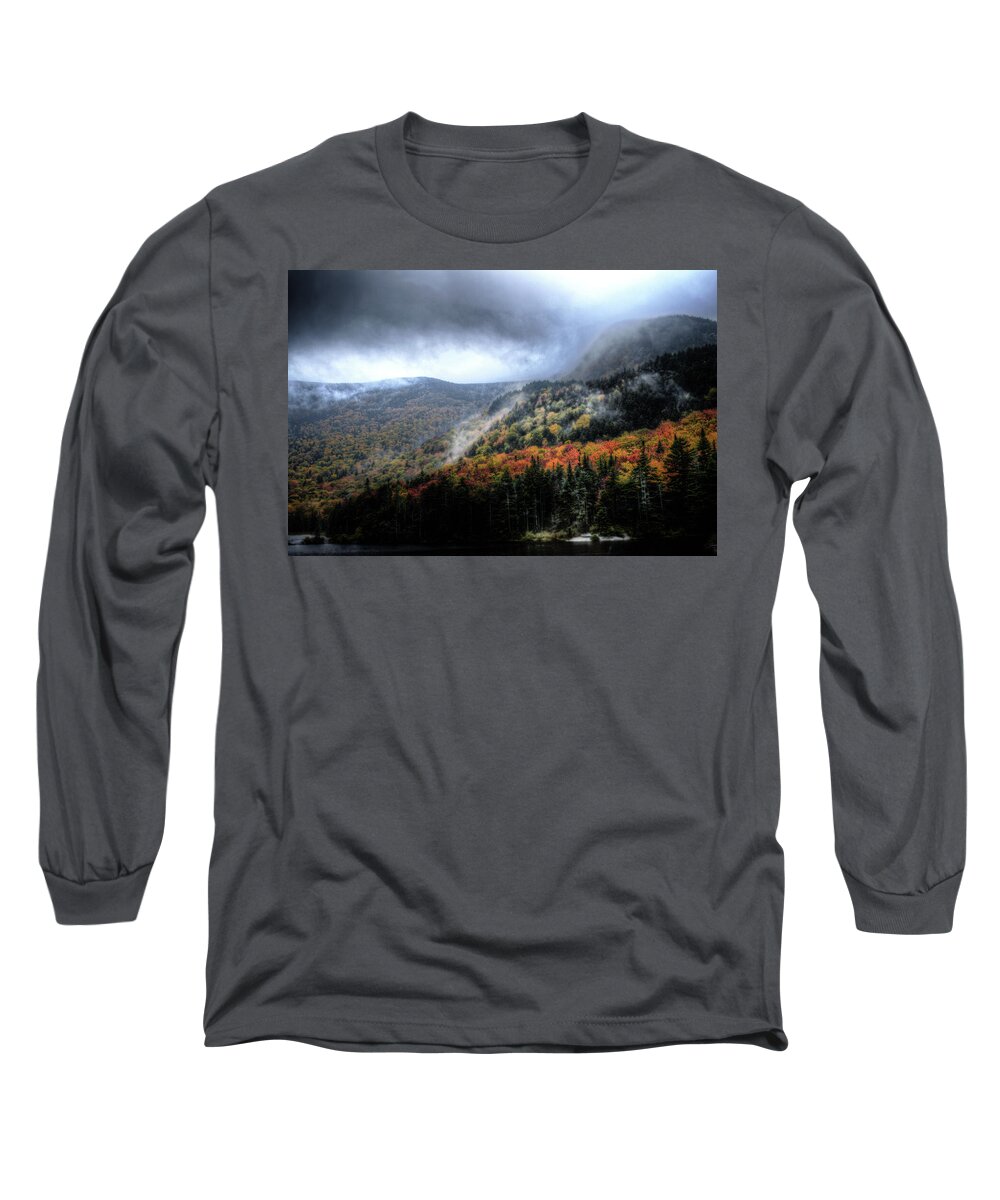 Autumn Long Sleeve T-Shirt featuring the photograph Colors at an Autumn Beaver Pond by Wayne King