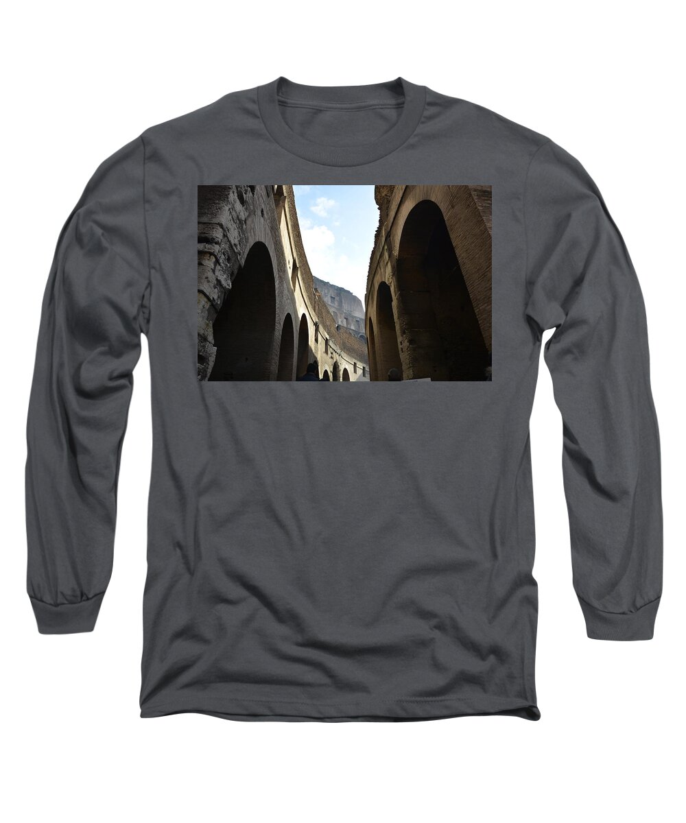 Colosseum Long Sleeve T-Shirt featuring the photograph Colosseum of Rome by Regina Muscarella
