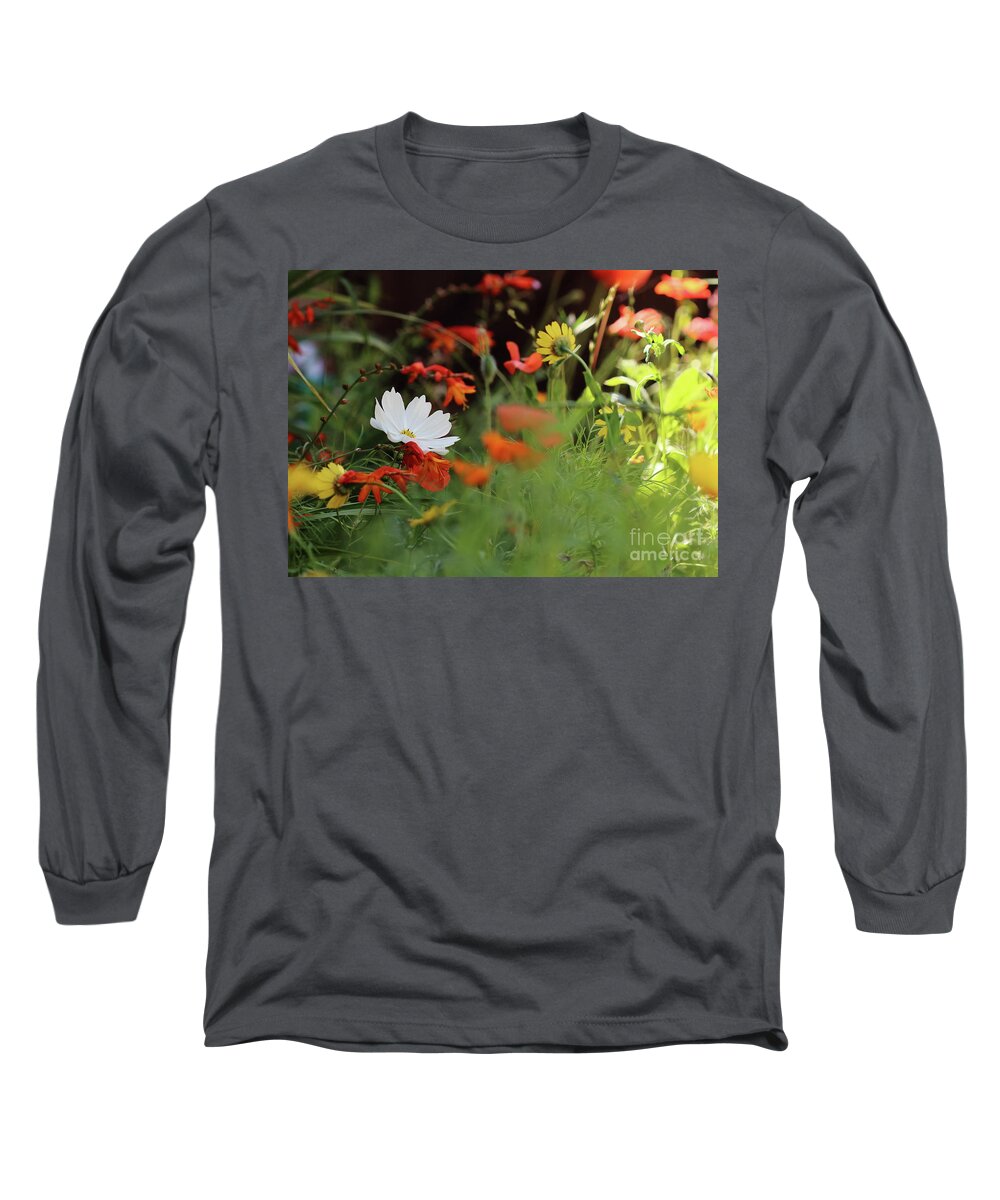 Flowers Flora Wildflowers Long Sleeve T-Shirt featuring the photograph Cosmos and Crocosmia by Baggieoldboy