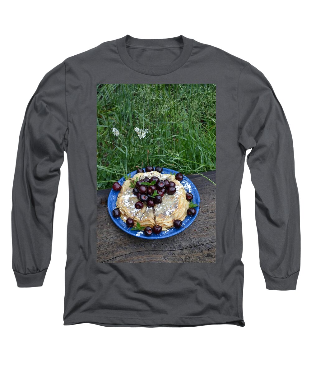 Food Photography Long Sleeve T-Shirt featuring the photograph Crepes by Alden White Ballard