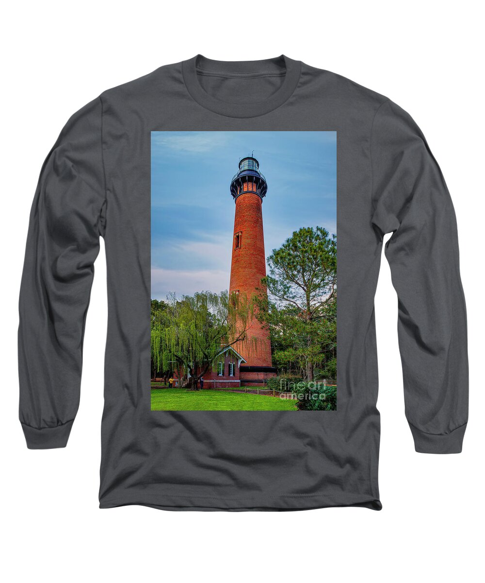 Architecture Long Sleeve T-Shirt featuring the photograph Currituck Beach Lighthouse by Nick Zelinsky Jr