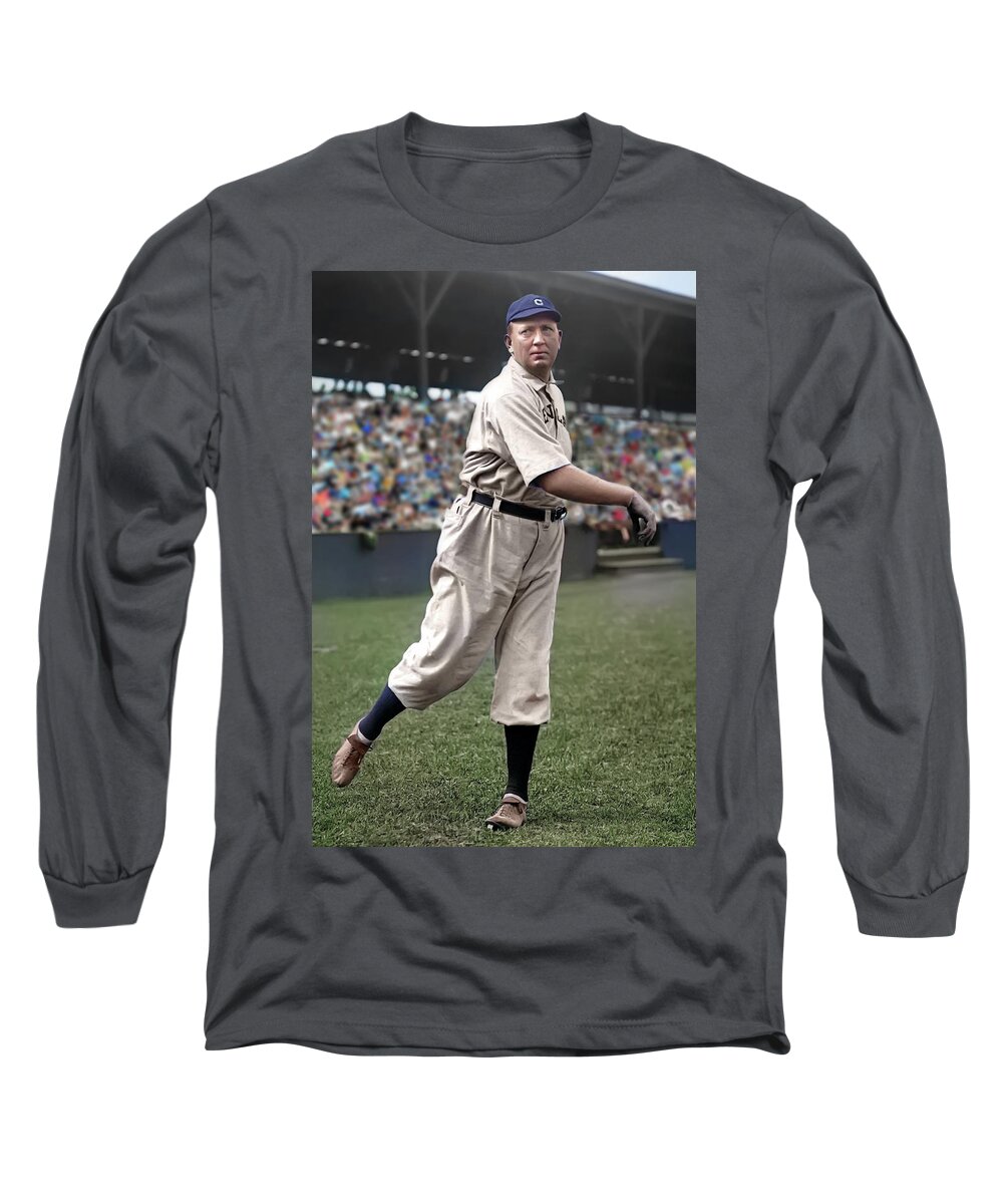 Baseball Long Sleeve T-Shirt featuring the photograph Cy Young by Ed Taylor