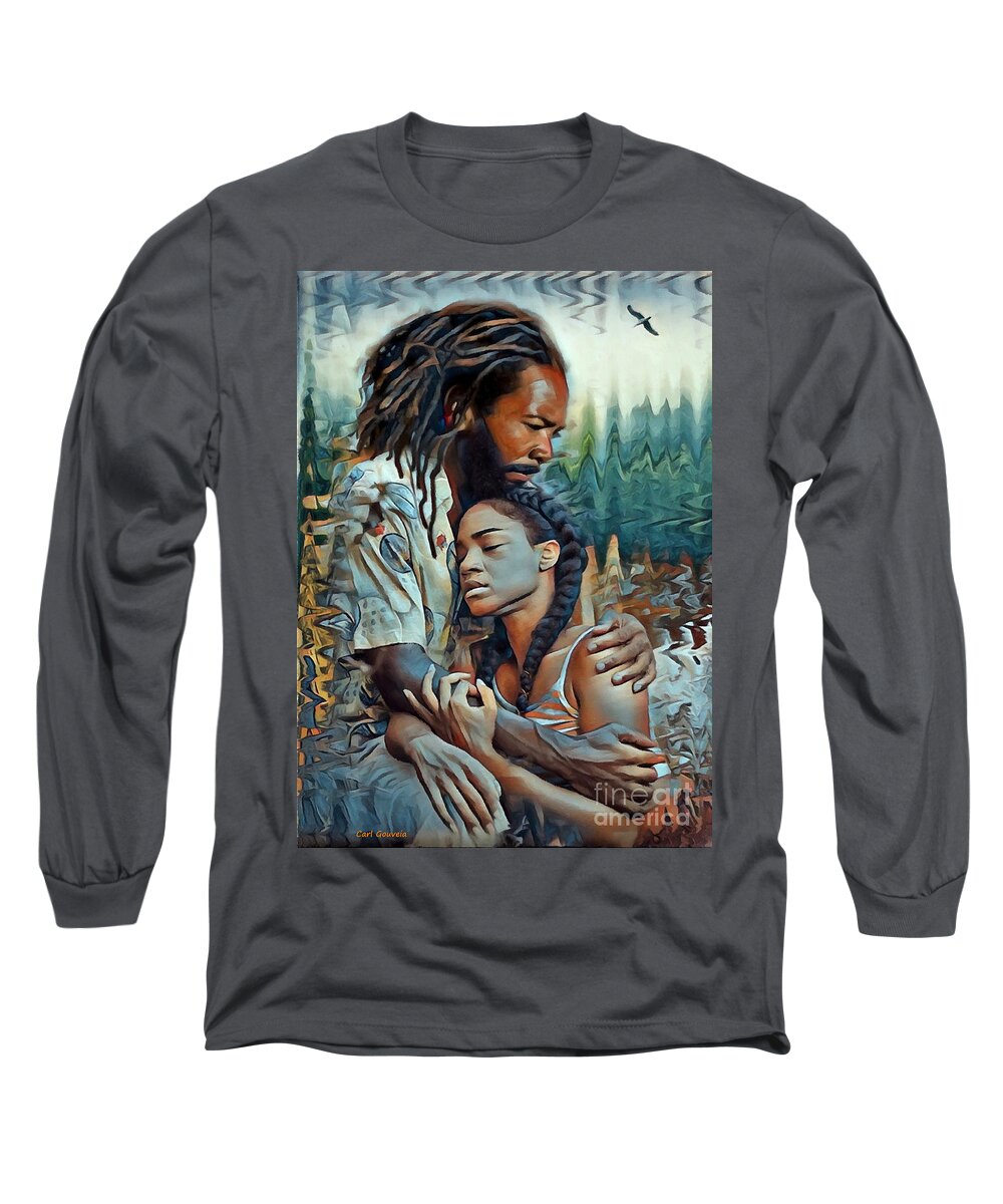 Cool Art Long Sleeve T-Shirt featuring the mixed media Daddy by Carl Gouveia
