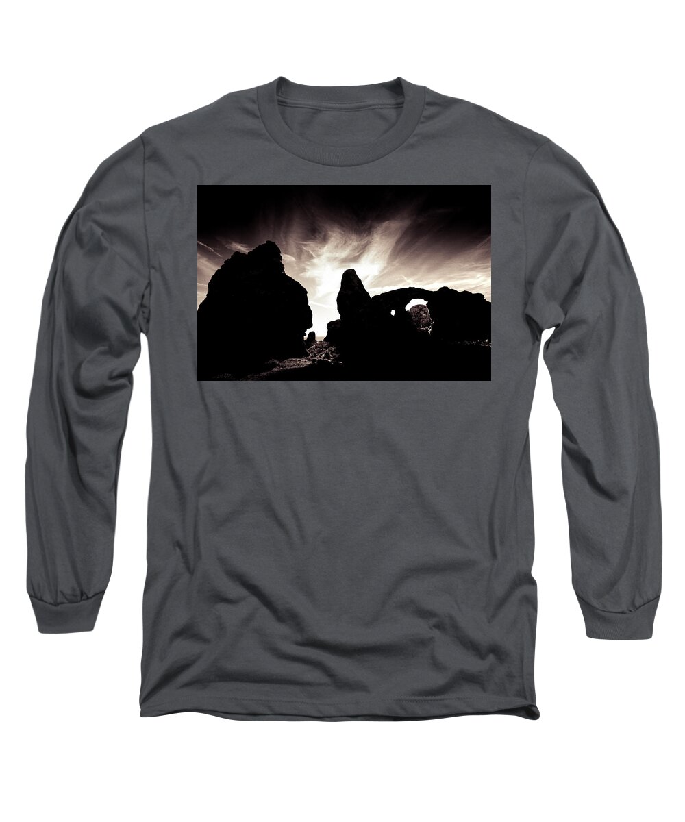 Utah Long Sleeve T-Shirt featuring the photograph Dark Arch by Mark Gomez