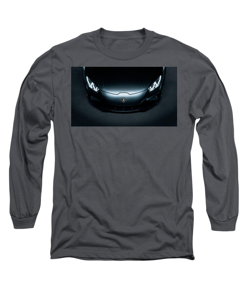 Lamborghini Long Sleeve T-Shirt featuring the photograph Dark Knight by David Whitaker Visuals