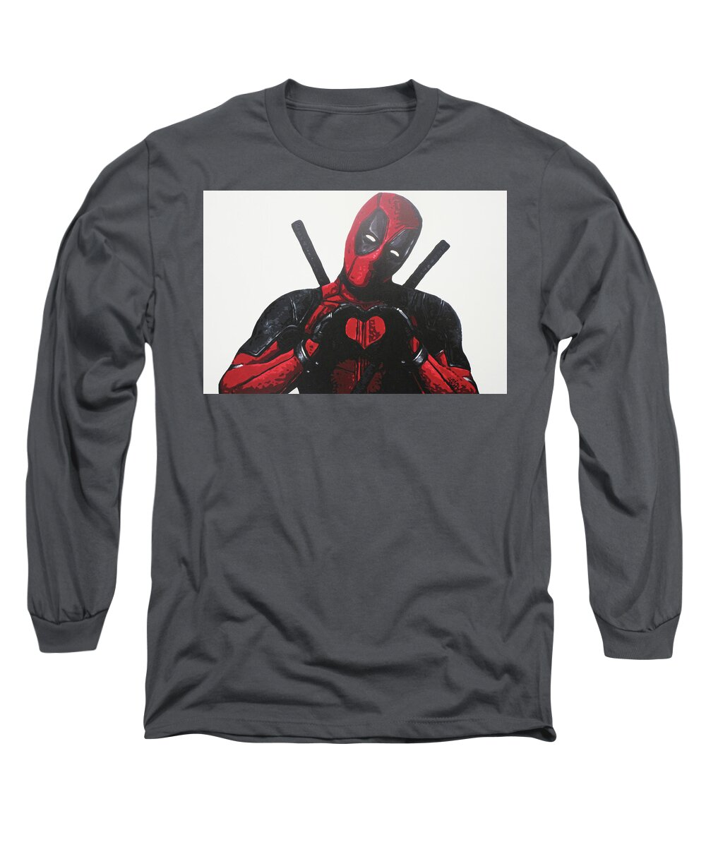 Deadpool Long Sleeve T-Shirt by Geo Thomson - Pixels Merch