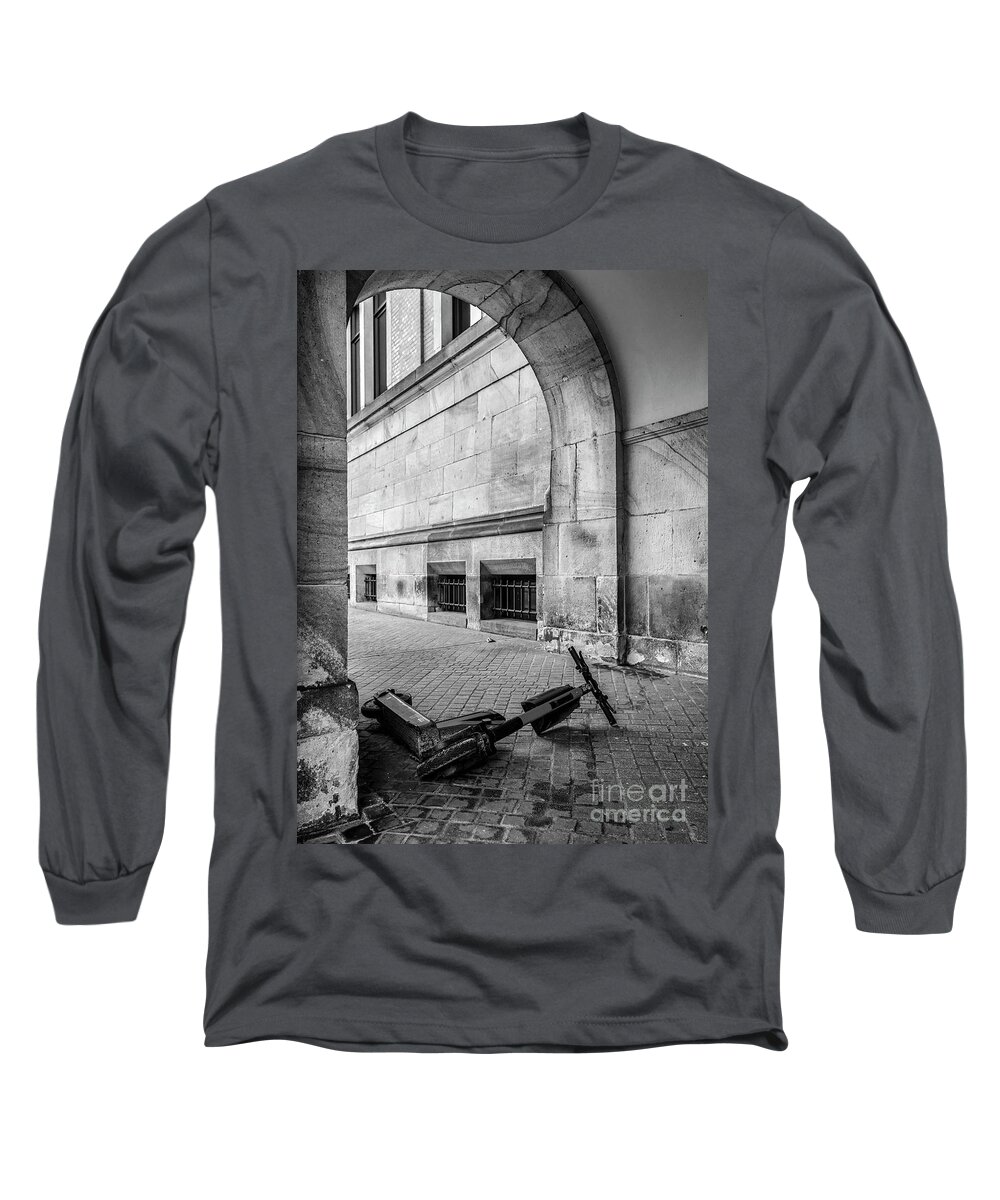 Scooter Long Sleeve T-Shirt featuring the photograph Discarded Ride by Daniel M Walsh