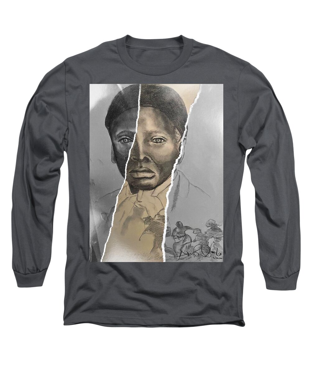  Long Sleeve T-Shirt featuring the mixed media Divided by Angie ONeal