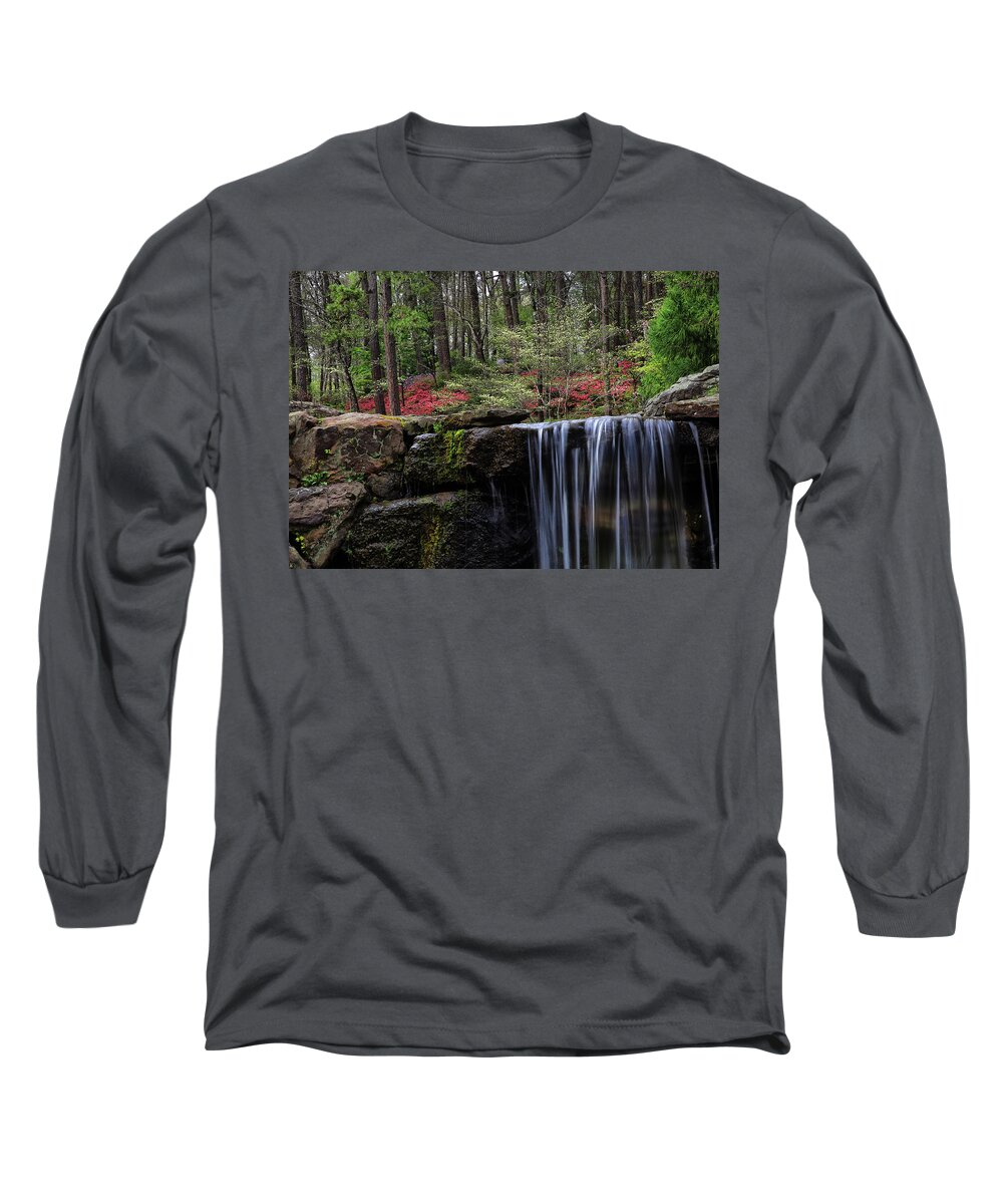 Waterfall Long Sleeve T-Shirt featuring the photograph Dogwood Falls - Garvan Woodland Gardens by William Rainey