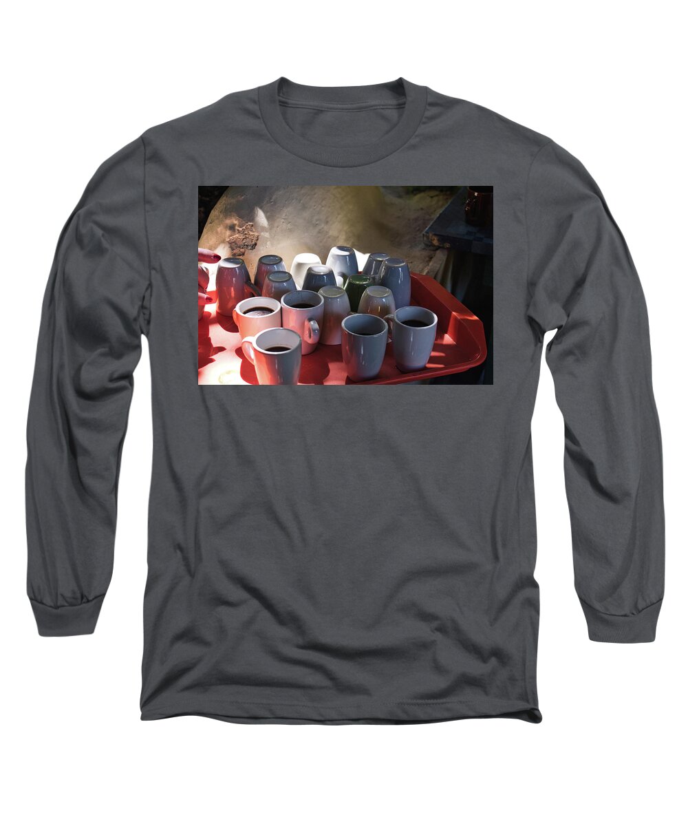 Cup Long Sleeve T-Shirt featuring the photograph Dominican Hot Chocolate by Portia Olaughlin