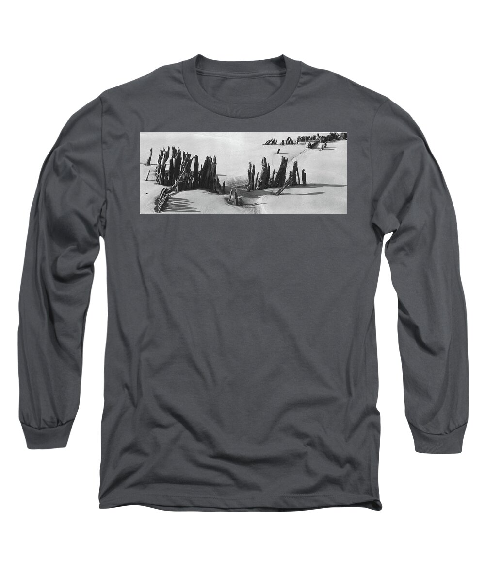 Beach Long Sleeve T-Shirt featuring the photograph Driftwood 3, Big Talbot Island, 2005 by John Simmons
