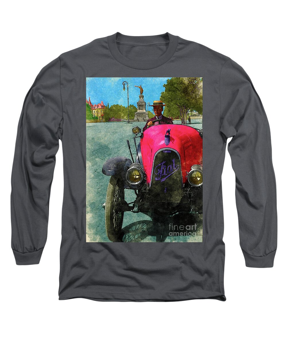 Mexico City Long Sleeve T-Shirt featuring the digital art Driving in Mexico City by Marisol VB