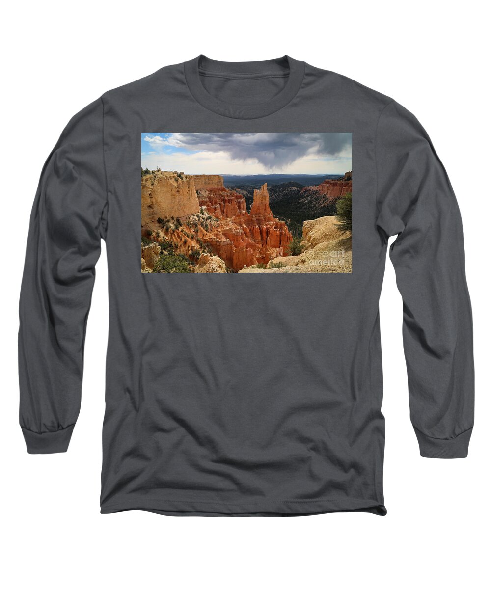 Bryce Canyon Long Sleeve T-Shirt featuring the photograph Dueling Weather by Erin Marie Davis