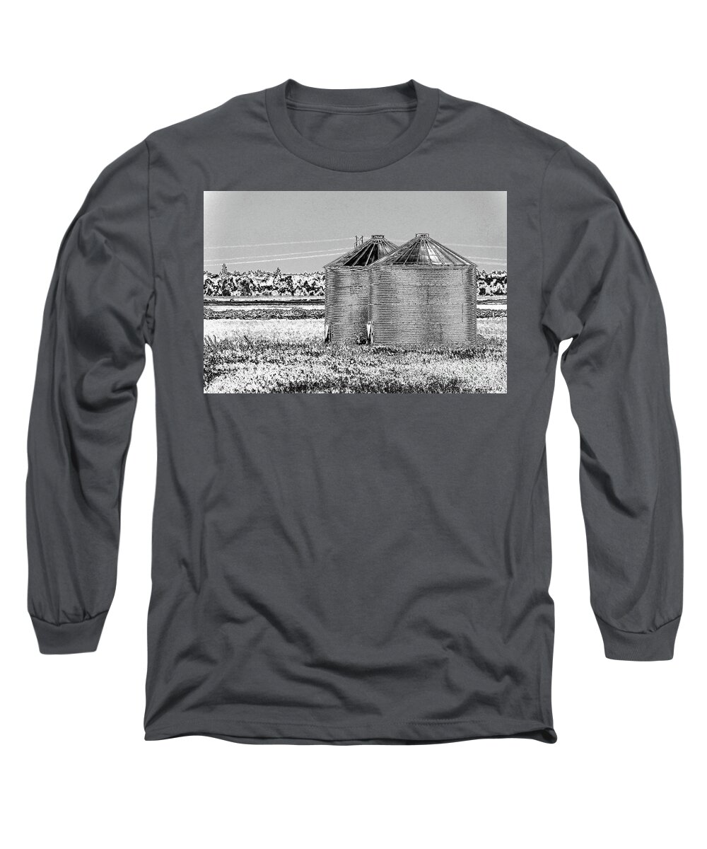 Canada Long Sleeve T-Shirt featuring the digital art Duo Bins by Mary Mikawoz