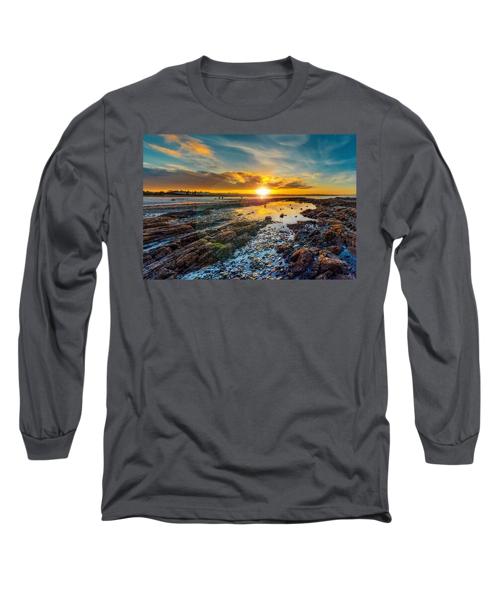 Andbc Long Sleeve T-Shirt featuring the photograph Edge Of Time, Ballyholme Beach by Martyn Boyd