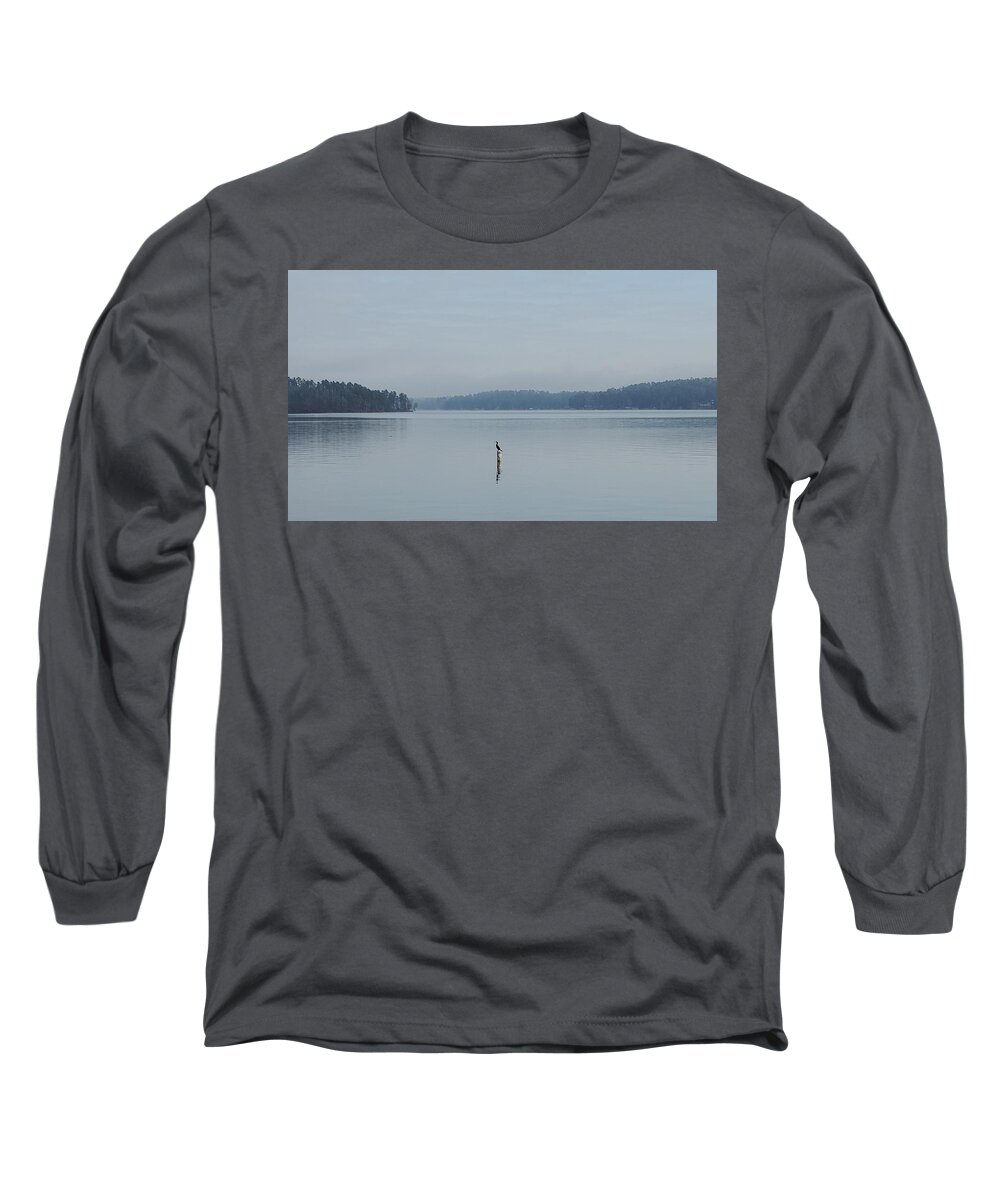 Lake Long Sleeve T-Shirt featuring the photograph Efficiency by Ed Williams