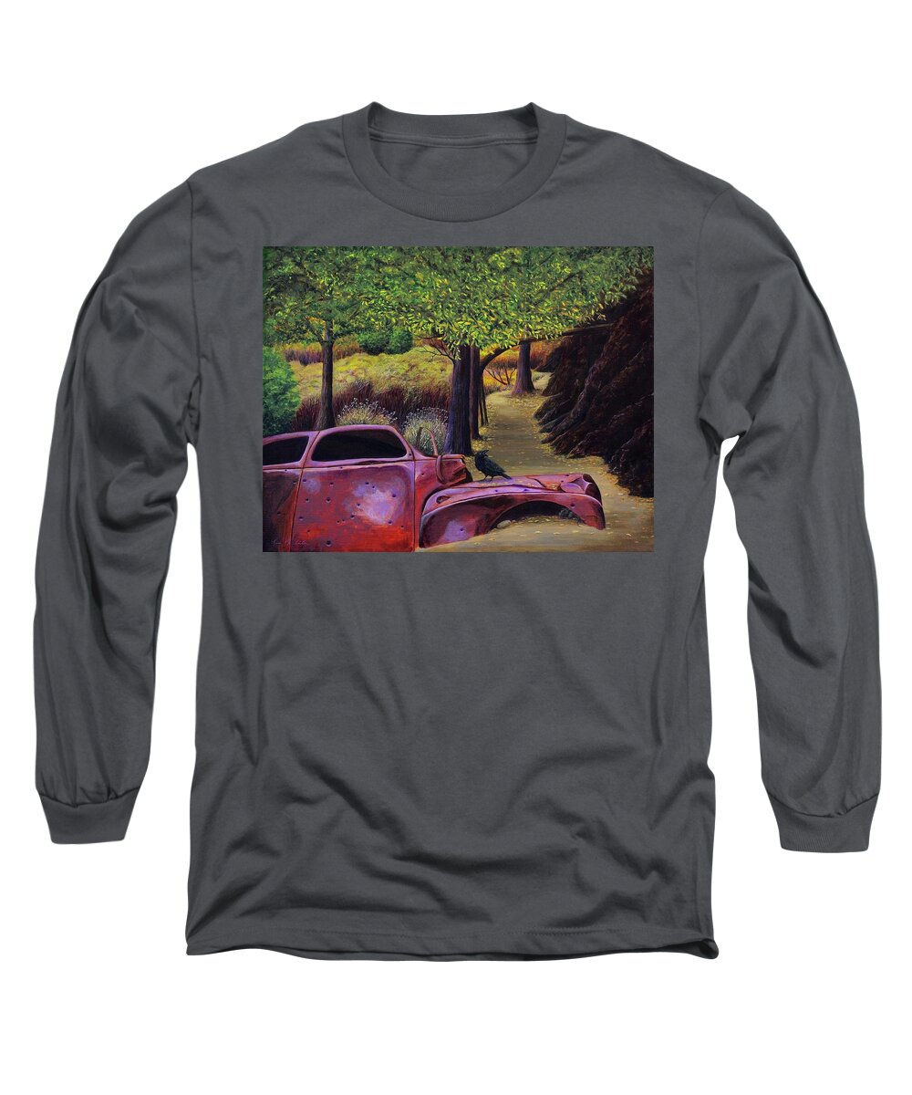 Kim Mcclinton Long Sleeve T-Shirt featuring the painting End of the Road by Kim McClinton