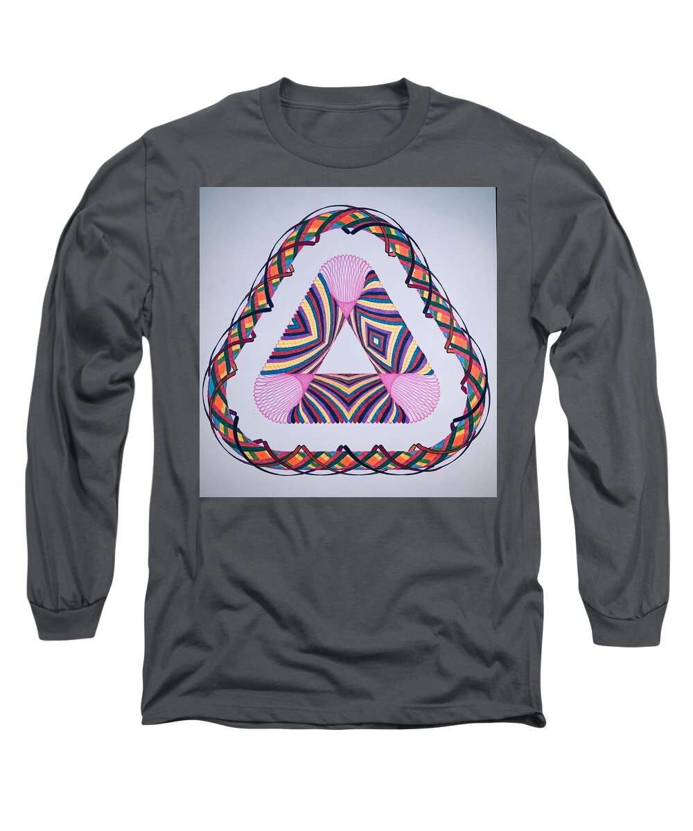 Energy Long Sleeve T-Shirt featuring the drawing Energetic Portal #1 by Steve Sommers