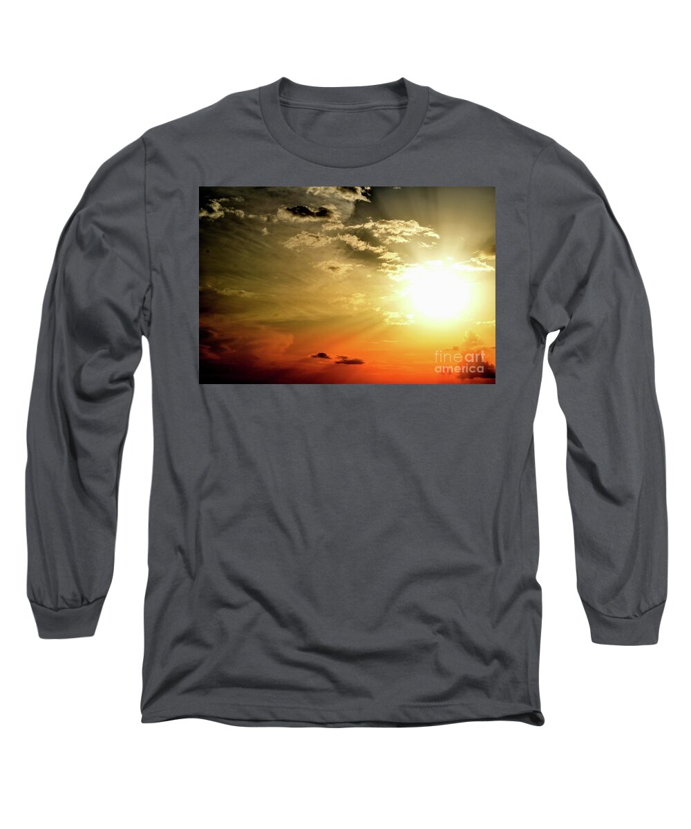 Nature Long Sleeve T-Shirt featuring the photograph Equivalents of Clouds 004 by Leonida Arte