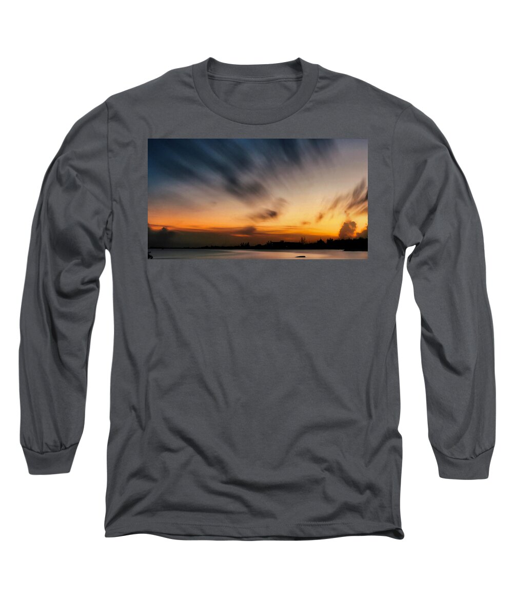 Sunset Long Sleeve T-Shirt featuring the photograph Evening Spirits by Montez Kerr