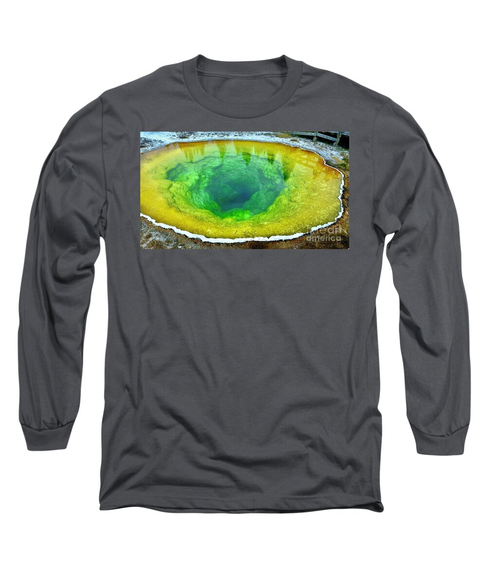 Yellowstone Long Sleeve T-Shirt featuring the photograph Fading Glory by Elisabeth Derichs