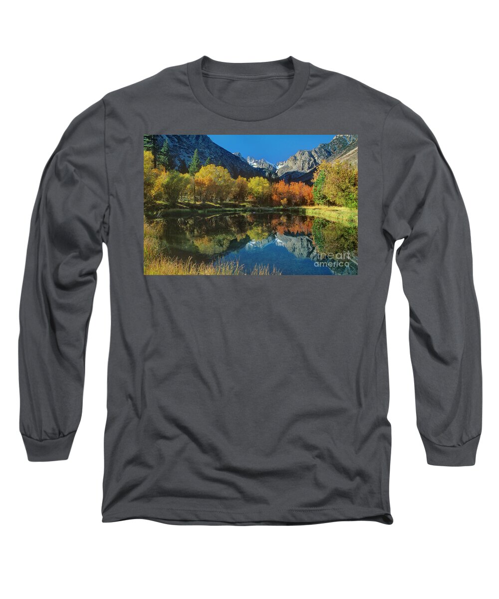 Dave Welling Long Sleeve T-Shirt featuring the photograph Fall Reflecting Pond Middle Palisades Glacier Eastern Sierras by Dave Welling