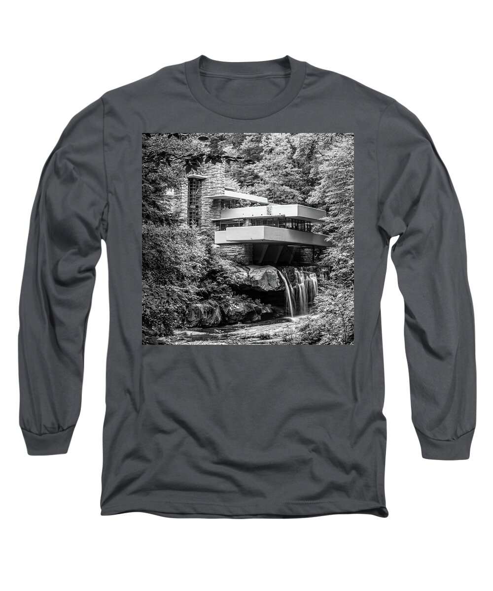 Building Long Sleeve T-Shirt featuring the photograph Falling Waters by Louis Dallara