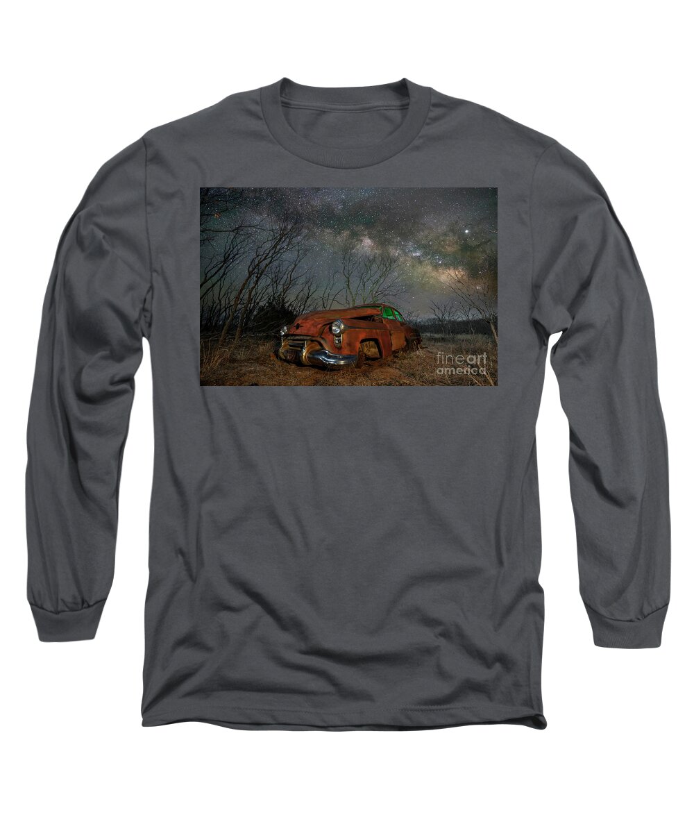 Light Painting Long Sleeve T-Shirt featuring the photograph Farmers Limo by Keith Kapple