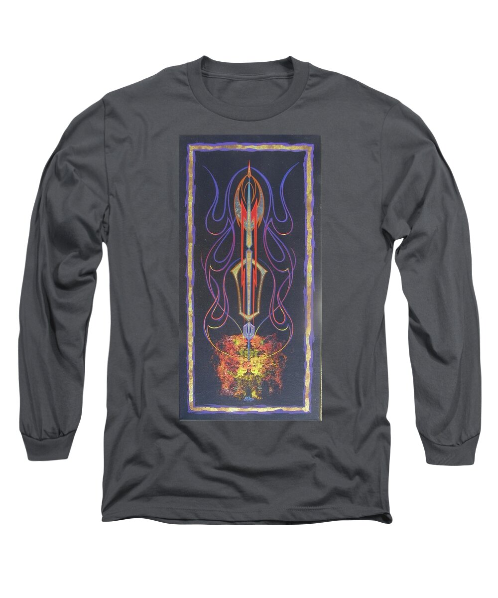Rocket 88 Long Sleeve T-Shirt featuring the painting Fire And Steel by Alan Johnson