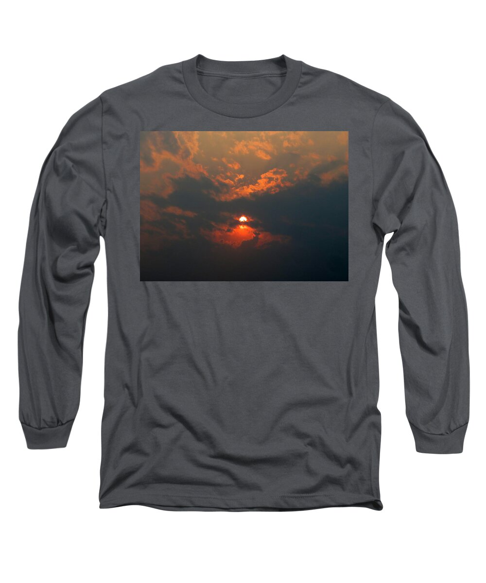 Sunset Long Sleeve T-Shirt featuring the photograph Fireglow Sunset by Katie Keenan