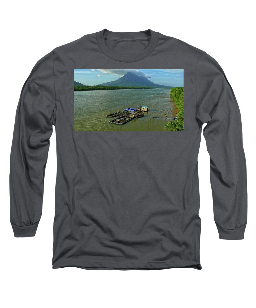 Fish Farm Long Sleeve T-Shirt featuring the photograph Fish farm by Robert Bociaga