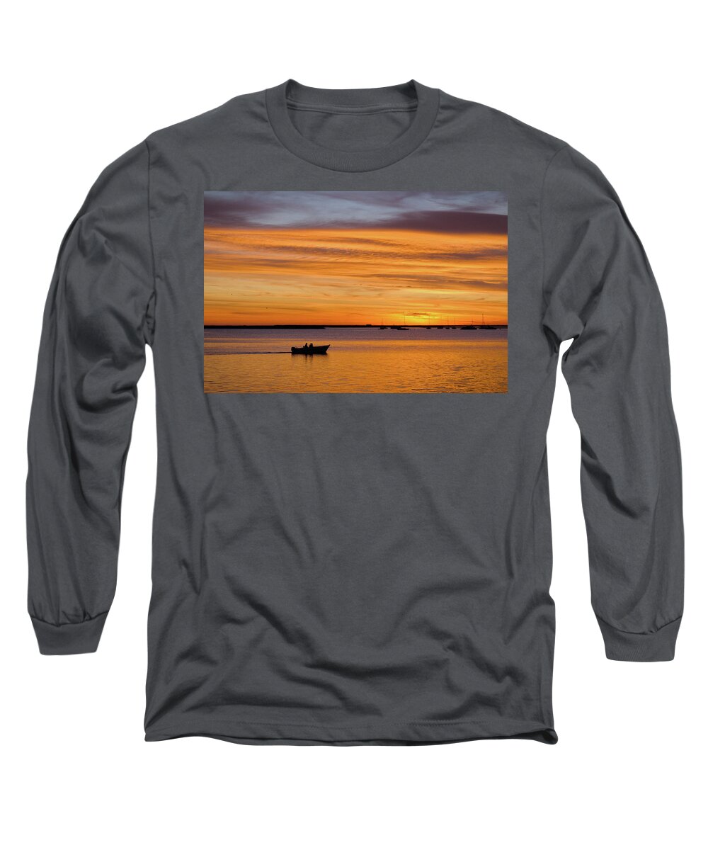 Algarve Long Sleeve T-Shirt featuring the photograph Fisherman's Return by Angelo DeVal
