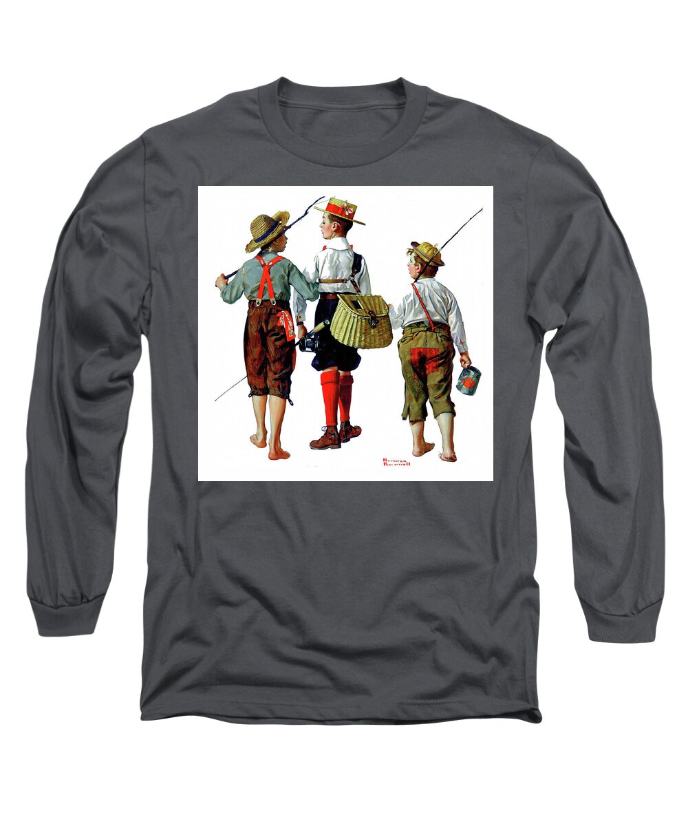 Public Domain Long Sleeve T-Shirt featuring the photograph Fishing Trip by Jack Torcello