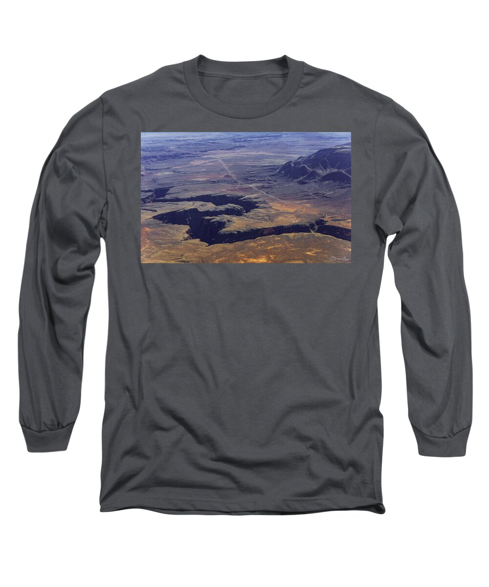 Volcanic Arizona Canyon Lava Caldera Volcano Landscape Colorful Rock Mountains Ancient Fstop101 Long Sleeve T-Shirt featuring the photograph Flagstaff's Volcanic Field by Geno Lee