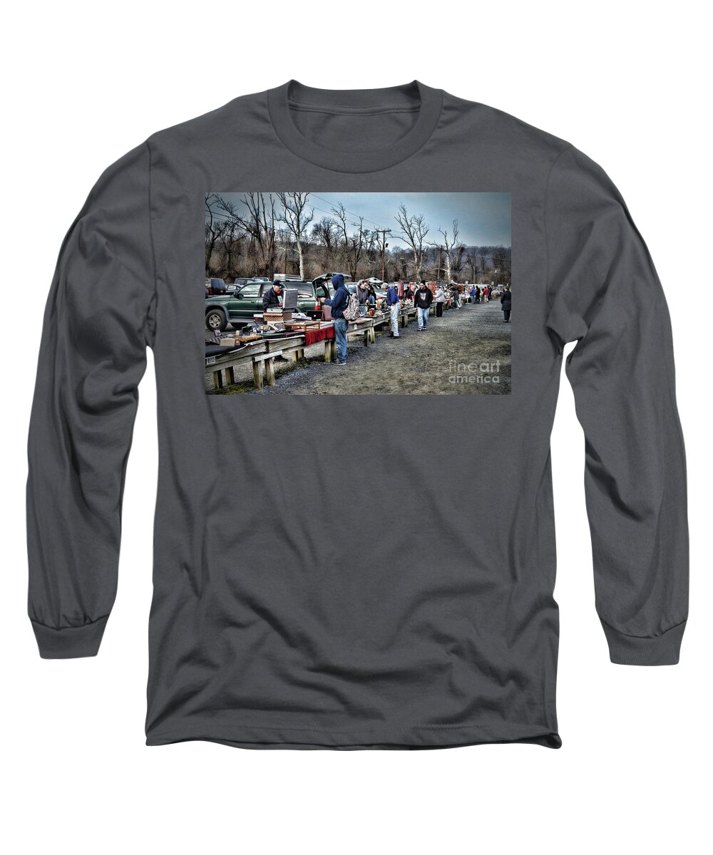 Paul Ward Long Sleeve T-Shirt featuring the photograph Flea Market Deals by Paul Ward