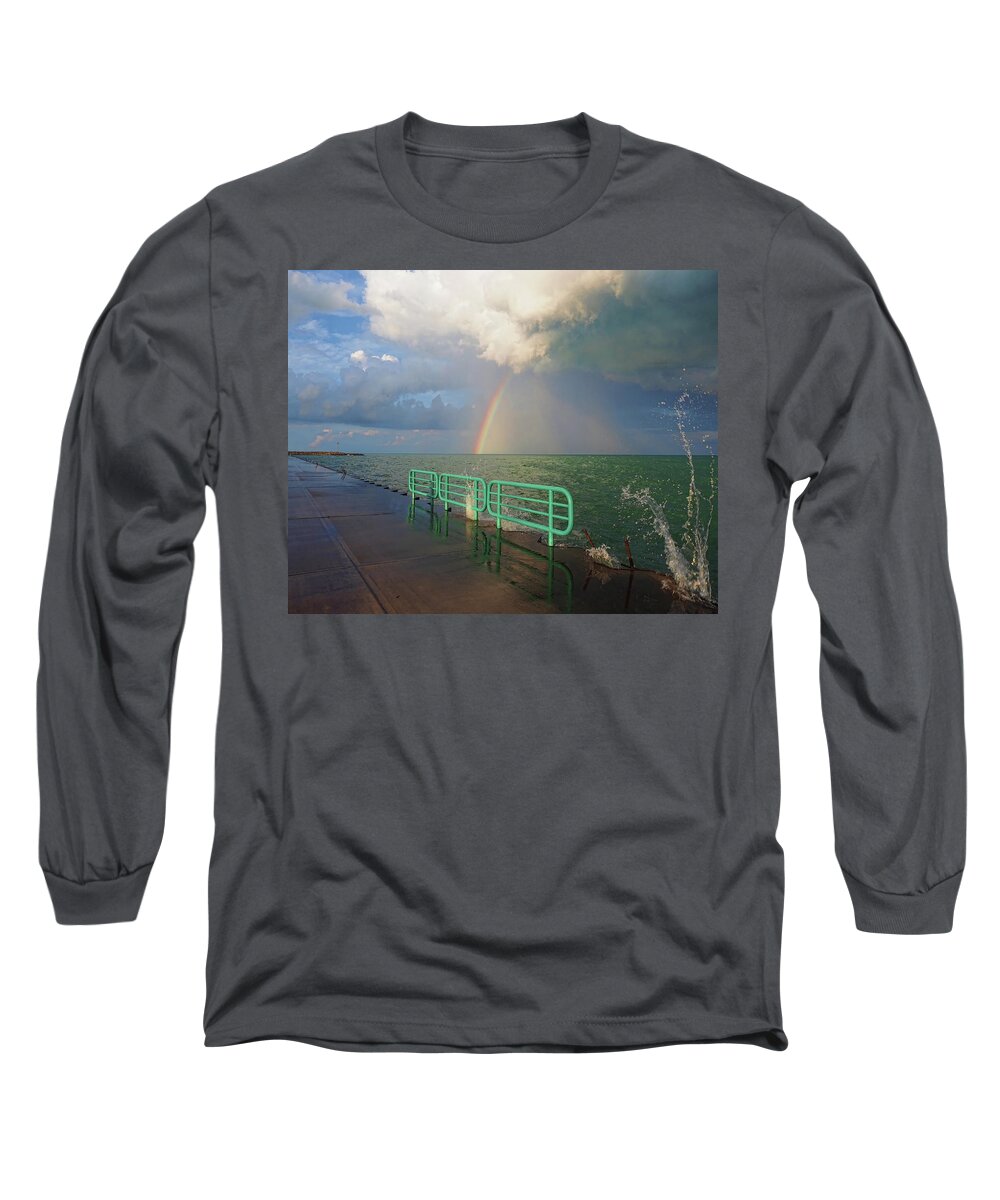 Walkway Long Sleeve T-Shirt featuring the photograph Follow the Rainbow by Scott Olsen