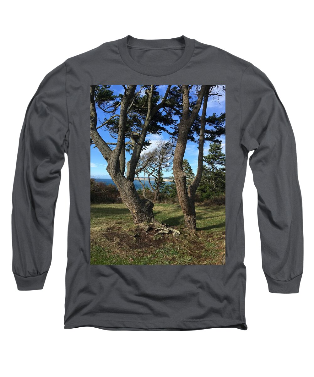 Seascape Long Sleeve T-Shirt featuring the photograph Fort Casey Park by Jerry Abbott