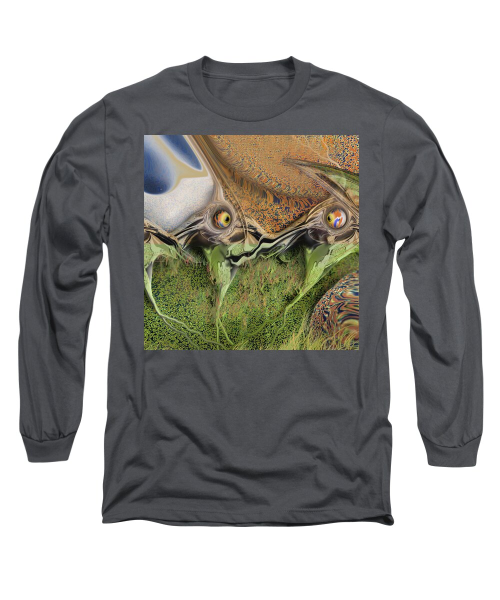 Mighty Sight Studio Abstract Art Long Sleeve T-Shirt featuring the digital art Frauline by Steve Sperry