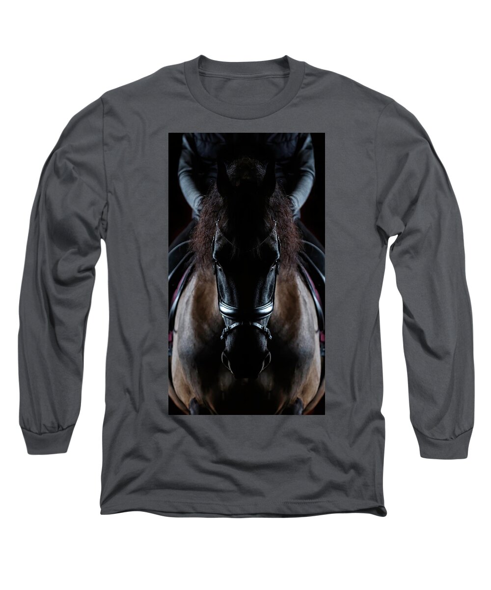 Friesian Symmetry Long Sleeve T-Shirt featuring the photograph Friesian Symmetry by Wes and Dotty Weber