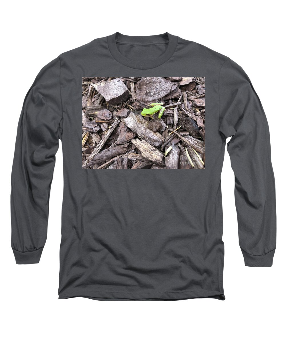 Frog Long Sleeve T-Shirt featuring the photograph Frog by Adrienne Franklin