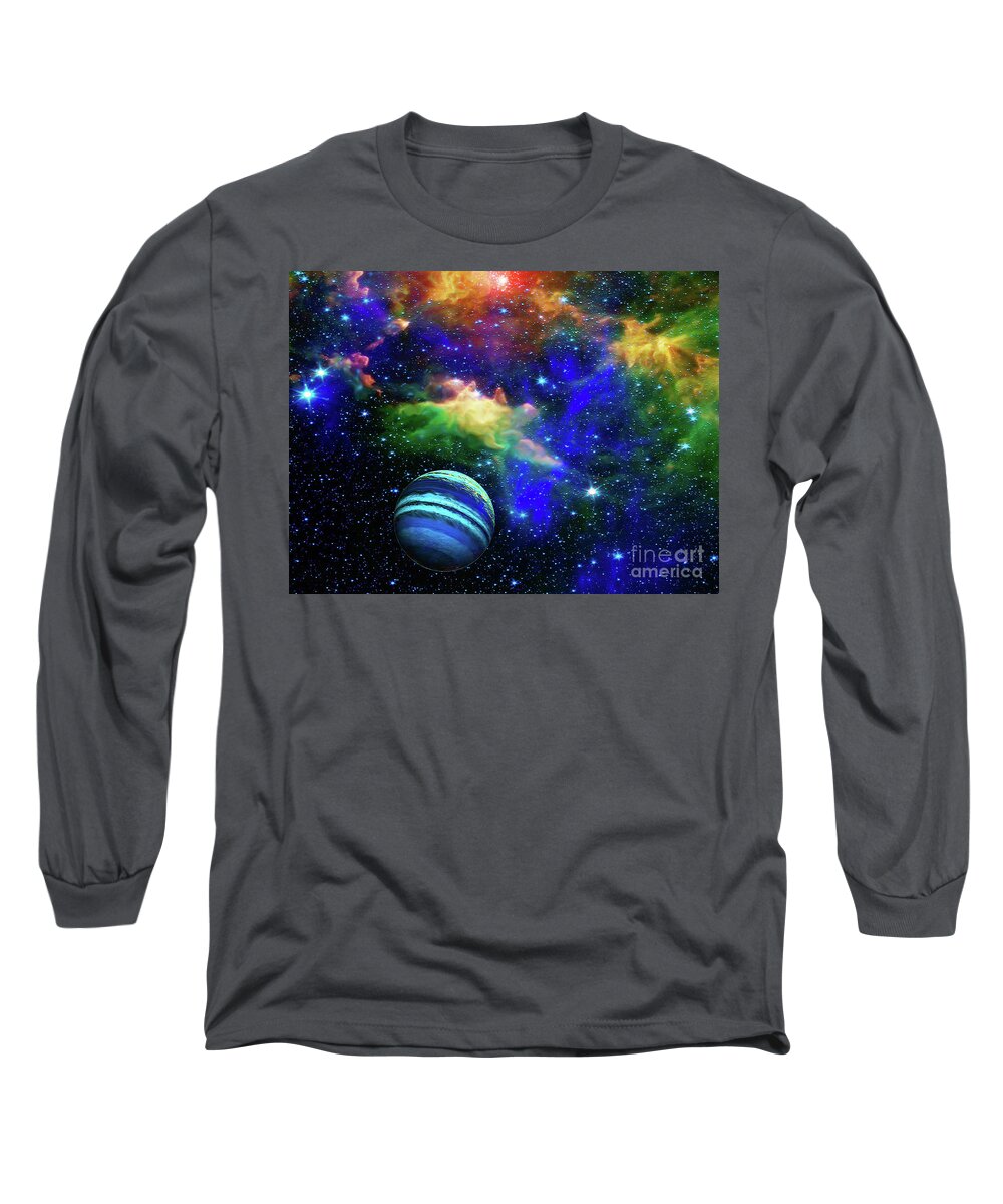  Long Sleeve T-Shirt featuring the digital art Gazing at Infinity by Don White Artdreamer