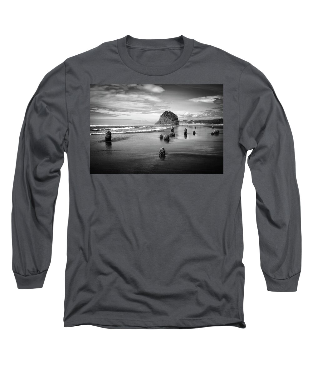 Summer Long Sleeve T-Shirt featuring the photograph Ghost Beach by Steven Clark